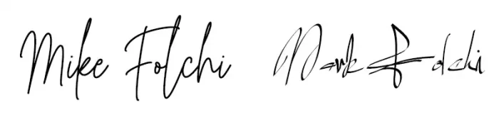 Mark & Mike Folchi signatures