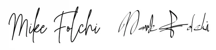 Mark & Mike Folchi signatures